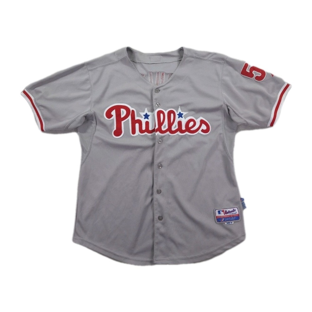 Philadelphia Phillies Carlos Ruiz Jersey Majestic‎ Mens Size 50